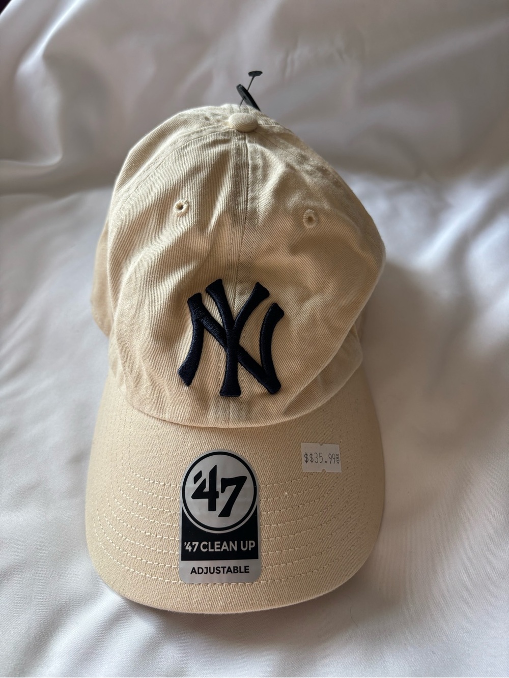 '47 New York Yankees Tan Cap with Navy Embroidered Logo